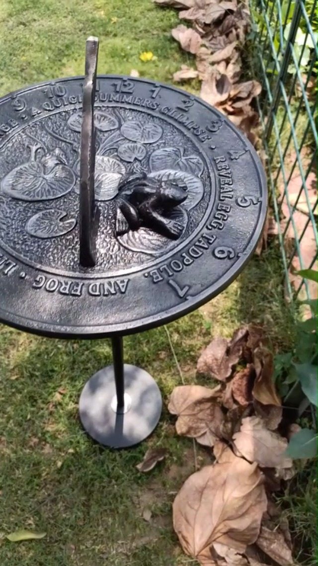 Amazon.com : Whitehall Products Frog Sundial, Oil Rub Bronze
